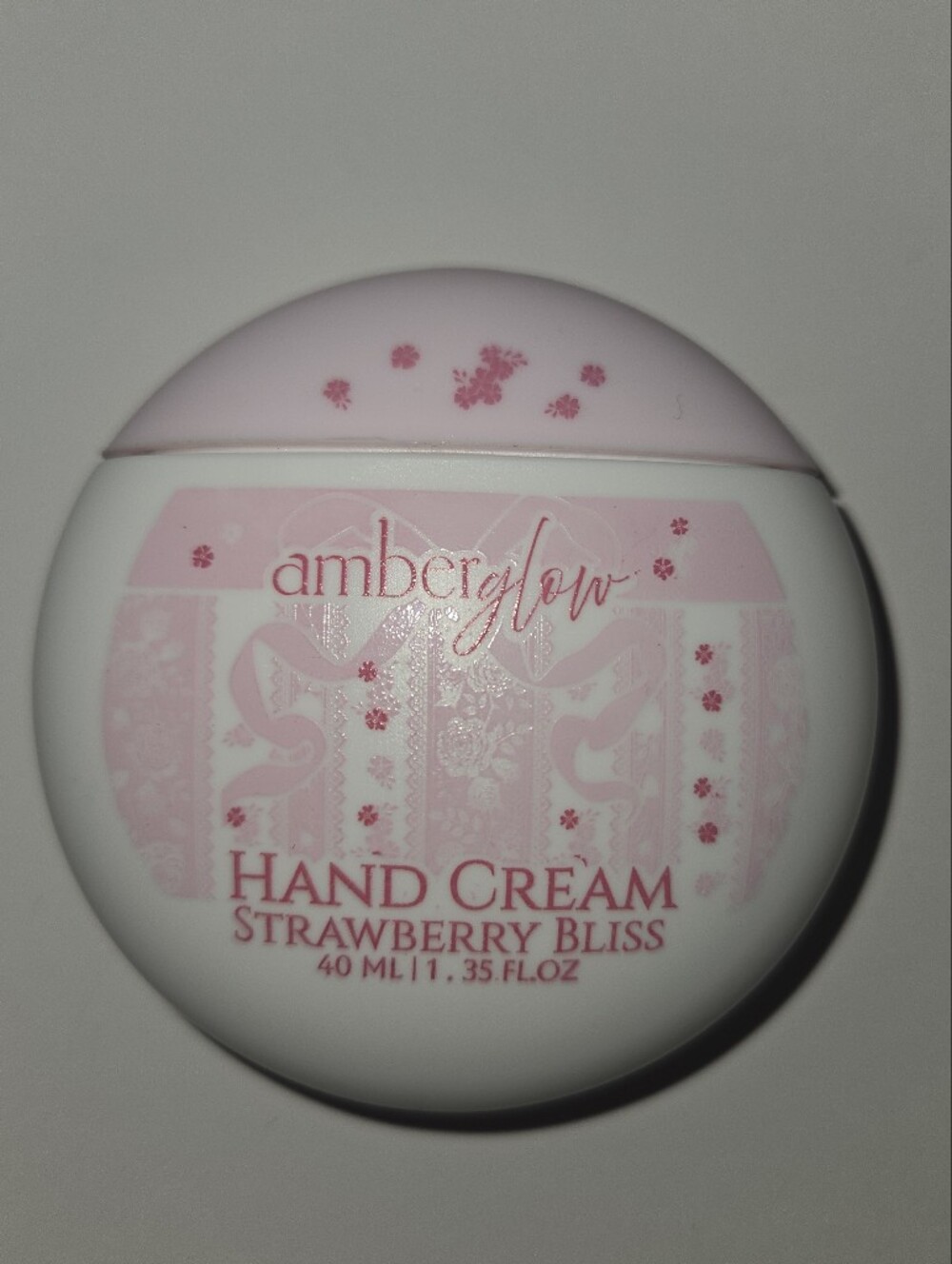 Amberglow Strawberry Bliss Hand Cream - Pink